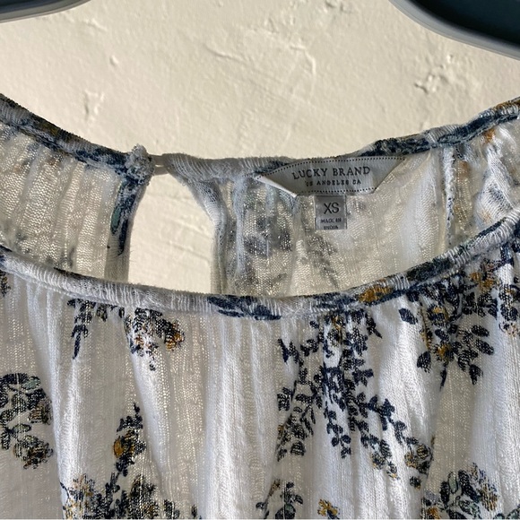 Lucky Brand Floral Peplum Blouse - Picture 3 of 4